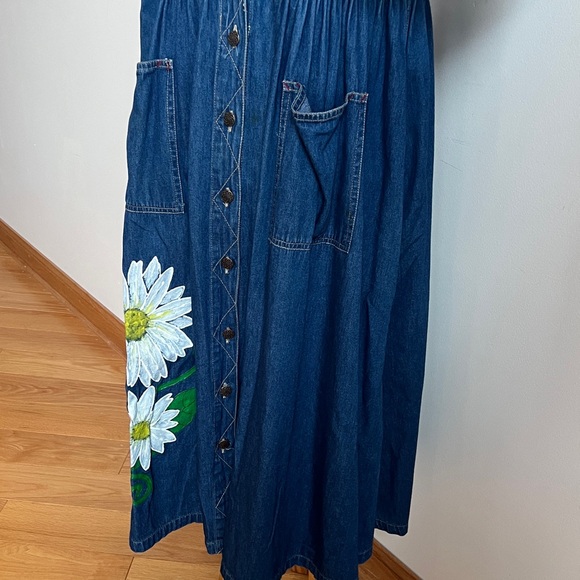 Studio Blue Floral Long Sleeve denim Dress - Picture 4 of 10